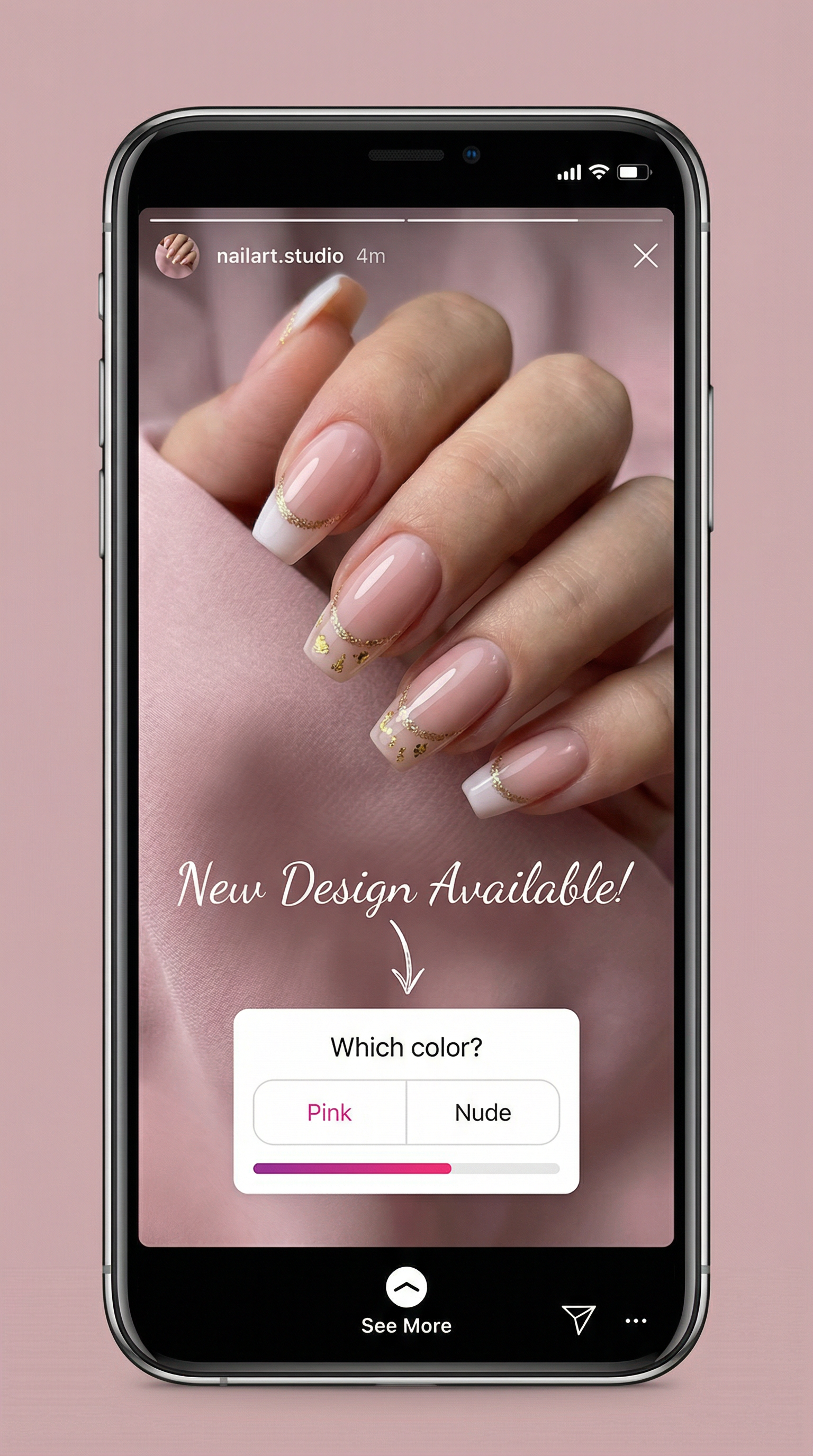 Instagram Story Example for Nail Studio - Daily Social Media Content